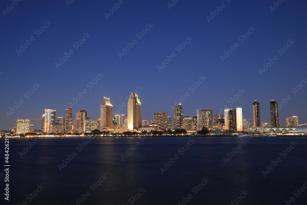 San Diego, Downtown at dusk 