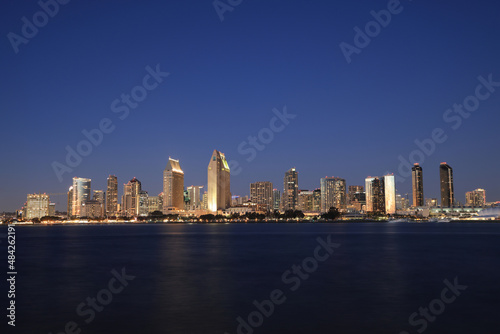 San Diego, Downtown at dusk  © funbox