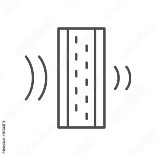 Soundproofing material line outline icon