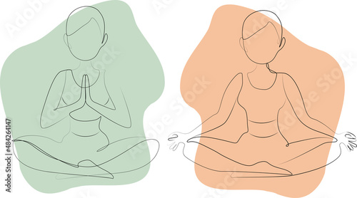 yoga collection line silhouette