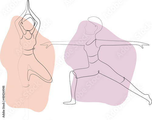 yoga collection line silhouette
