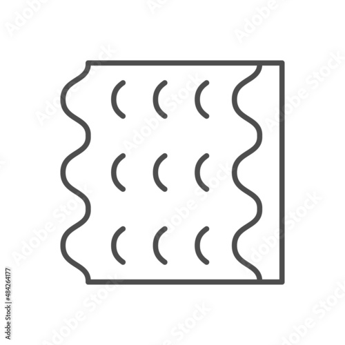 Sound absorbing panel line outline icon