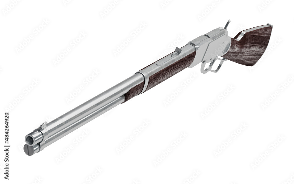 3d model of a rifle isolated on a white background 3d model of a rifle isolated on a white background