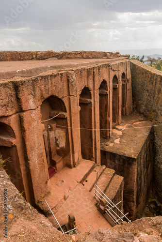 Bet Gabriel-Rufael (House of the angels Gabriel and Raphael)  rock-hewn church in Lalibela, Ethiopia photo