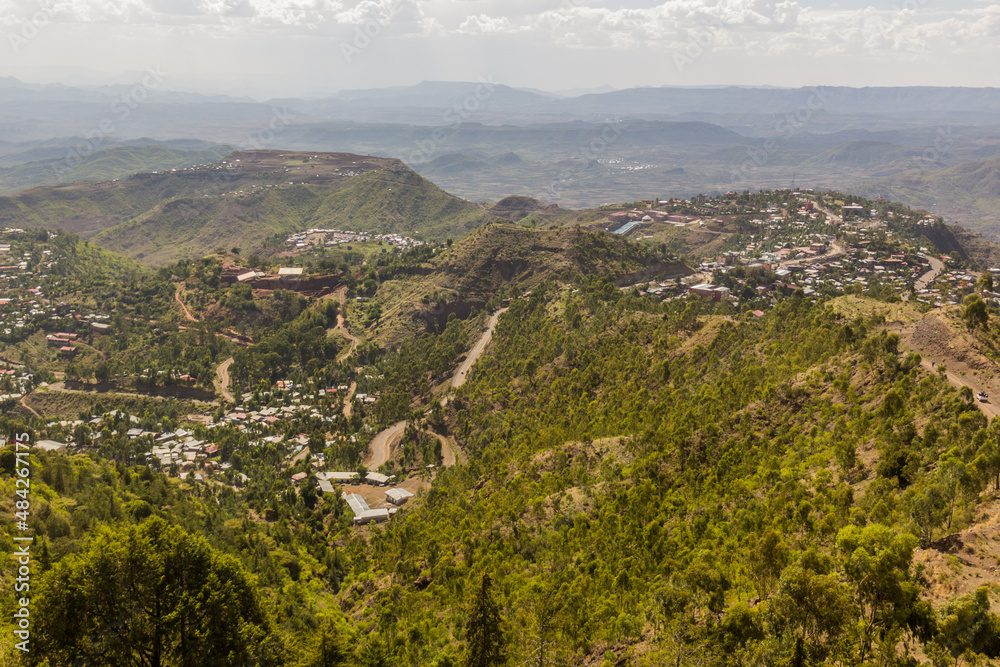 Aerial view of Lalibela, Ethiopia
