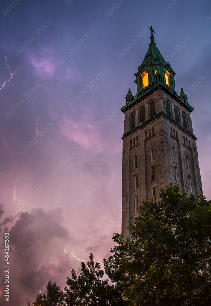 Storm Over Church