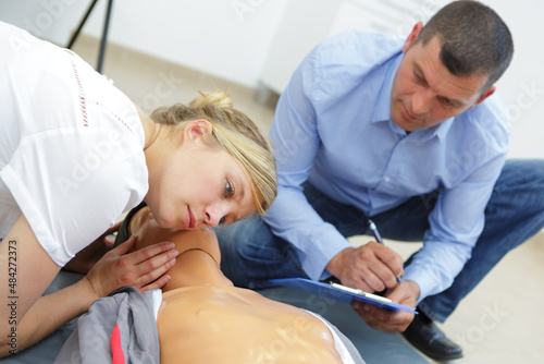 фотографія dummy in training cpr medical emergency refresher