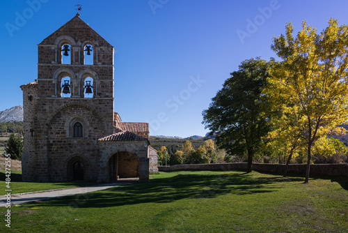 collegiate church of San Salvador San Salvador de Cantamuda, in the province of Palencia and in the region of Montaña Palentina, in the autonomous community of Castilla y León. photo