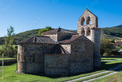 collegiate church of San Salvador San Salvador de Cantamuda, in the province of Palencia and in the region of Montaña Palentina, in the autonomous community of Castilla y León. photo