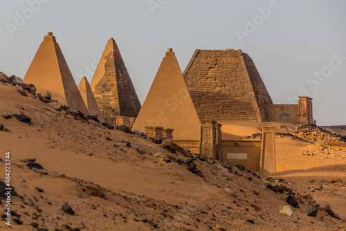 View of Meroe pyramids, Sudan photo