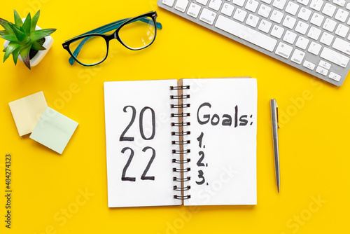 New year goals plan - inspirational and motivating concept