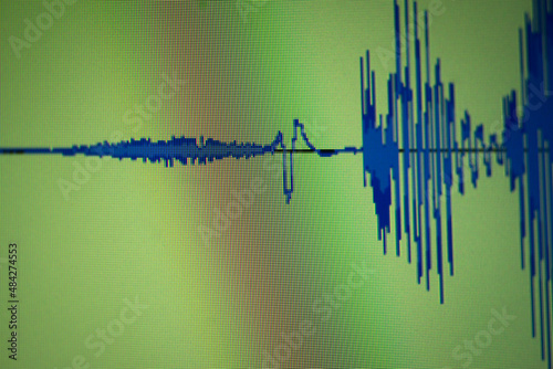 Voiceover studio audio sound wave