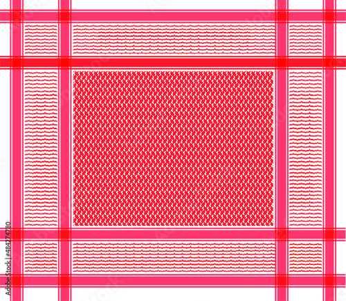 red oriental arabic scarf pattern