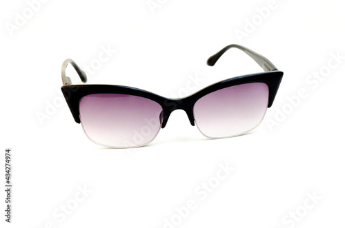 two sunglasses on white background