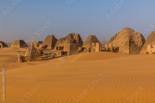 Cuadro en lienzo View of Meroe pyramids in Sudan