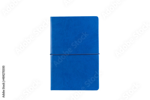 hardcover notebook with elastic band , isolated on a white background. © Gevorg Simonyan