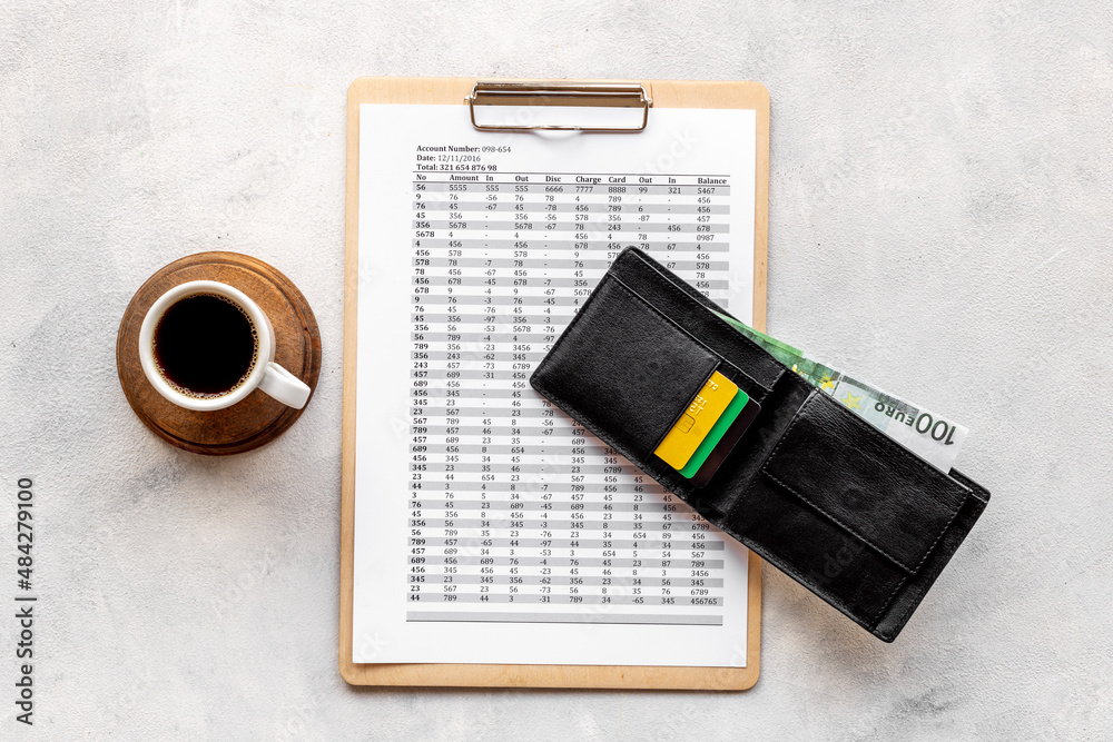 Budget or taxes accouting on on office desk. Financial business concept Budget or taxes accouting on on office desk. Financial business concept
