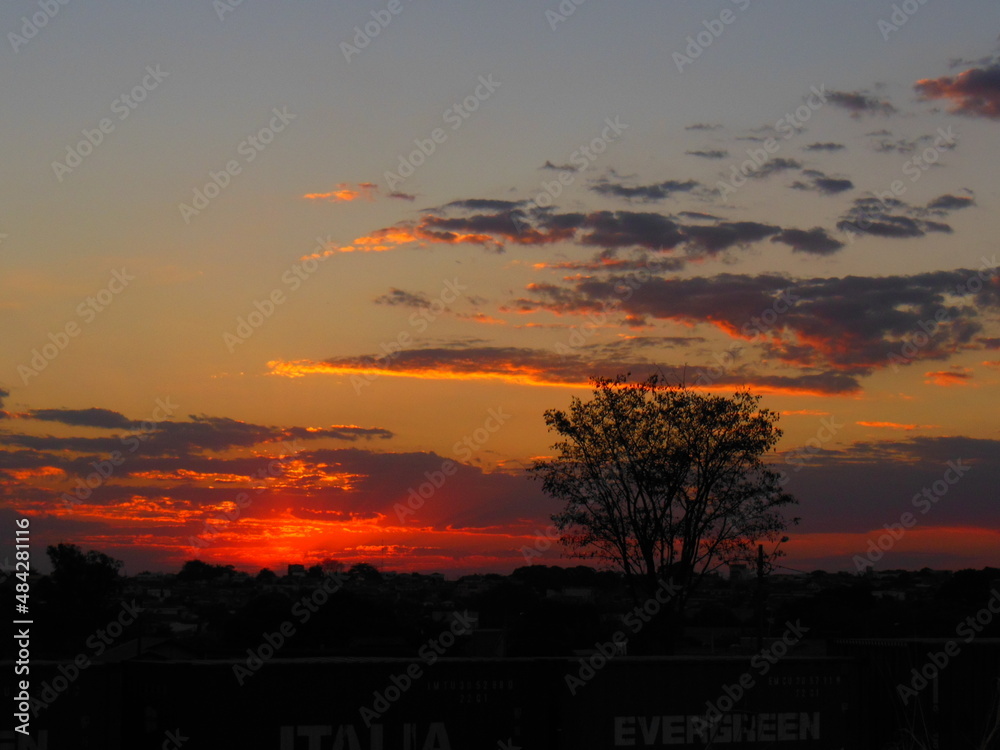 Fototapeta premium sunset in the city