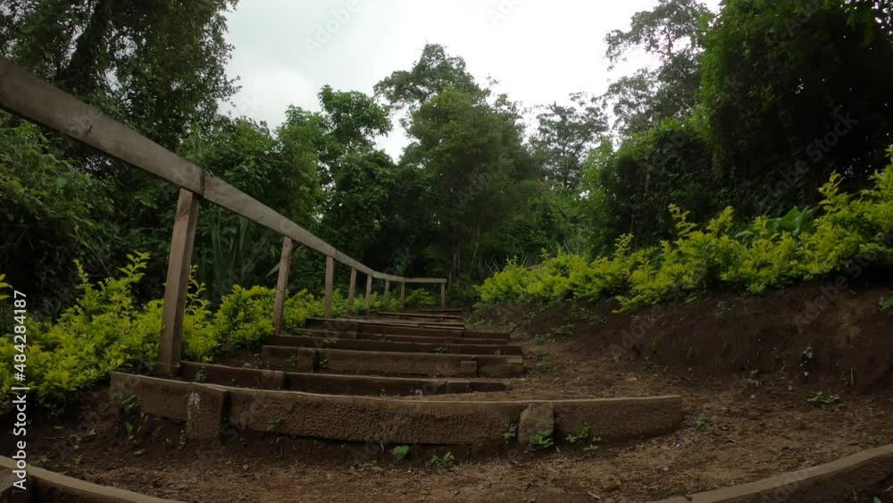 Walking through trails in the forest in Antigua Guatemala Walking through trails in the forest in Antigua Guatemala