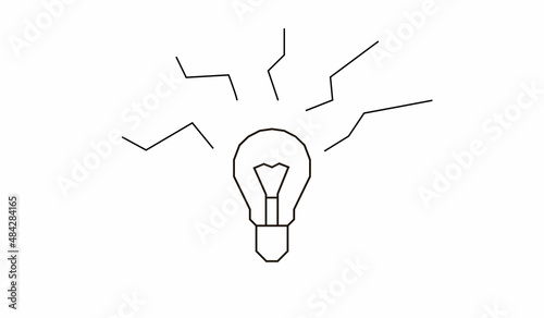 Enlightenment and innovation concept. Light bulb innovation.
