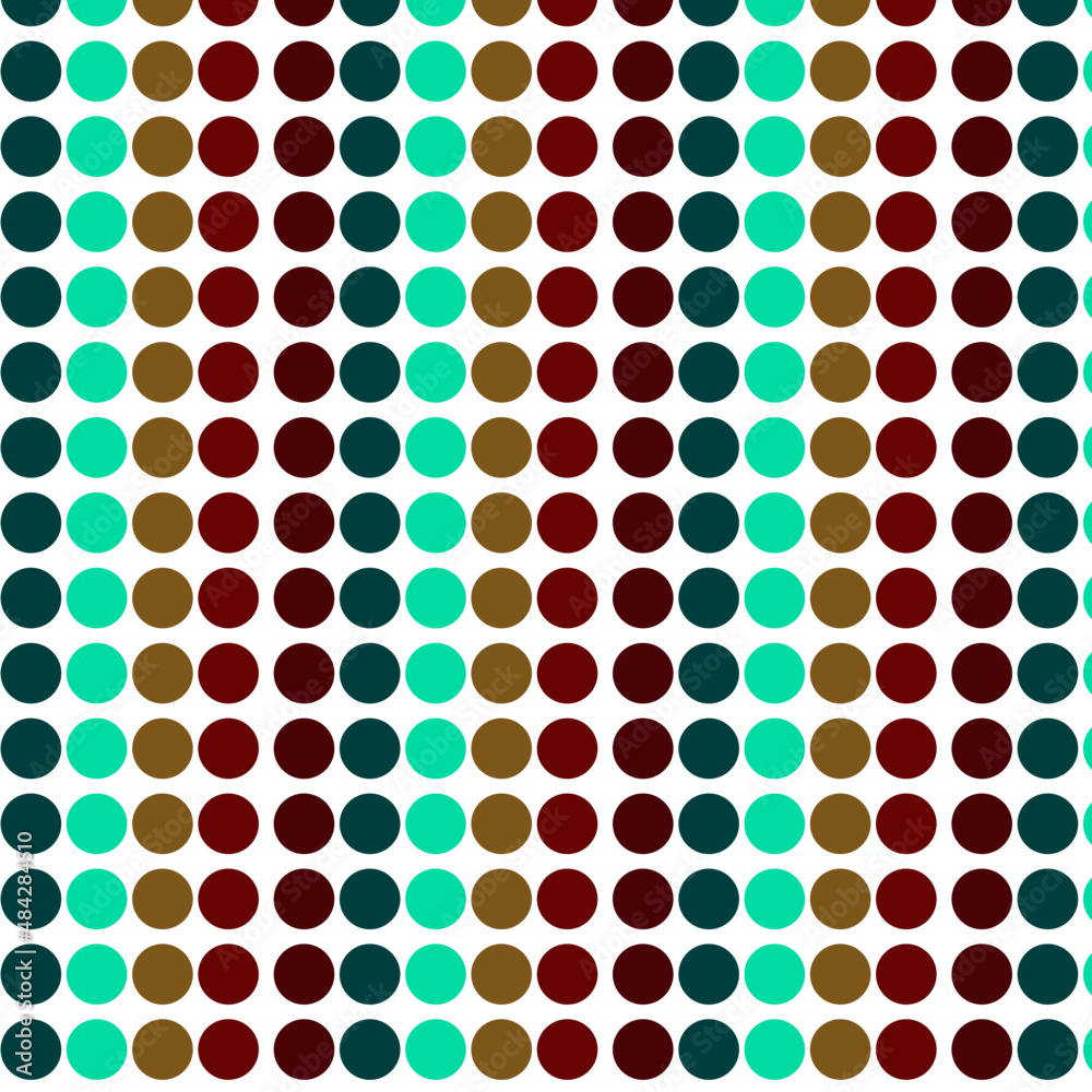 patrón con circulos multicolor