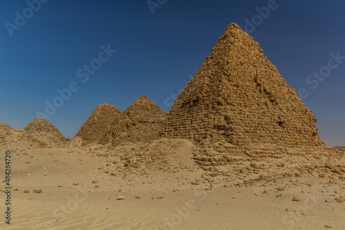 View of Niru pyramids near Karima  Sudan