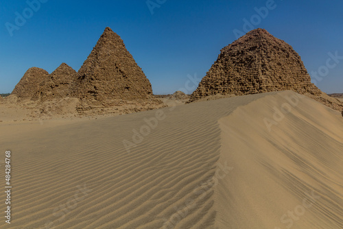 View of Niru pyramids near Karima  Sudan