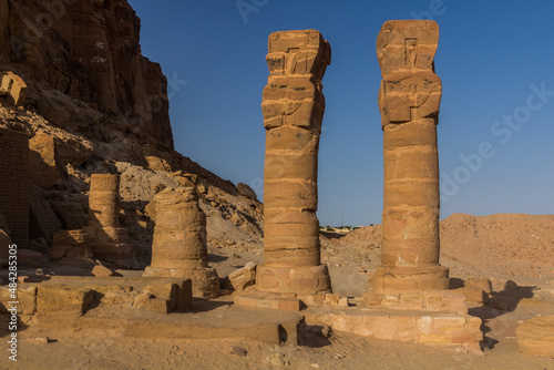 Temple of Mut ruins at Jebel Barkal near Karima, Sudan photo