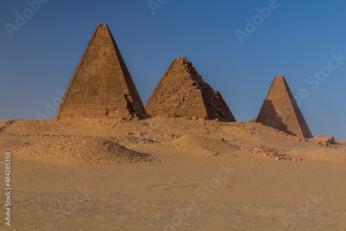 Barkal pyramids in the desert near Karima town  Sudan