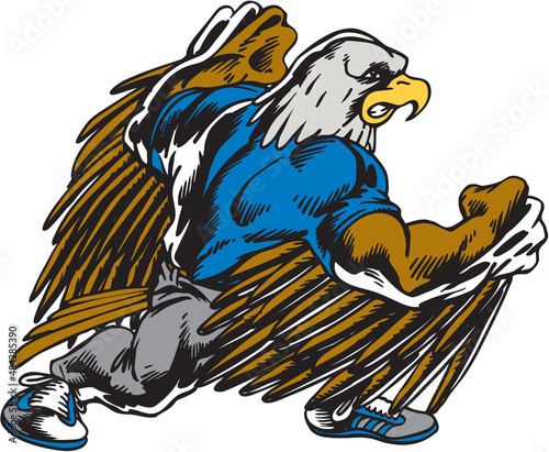 Eagle Mascot Fighter Vector Illustration © FrederickS