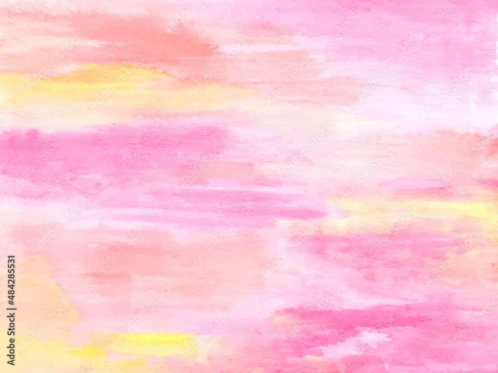 Pink Sky Watercolor Brush Stroke Background Pink Sky Watercolor Brush Stroke Background