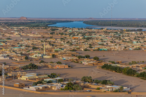 Aerial view of Karima town, Sudan photo