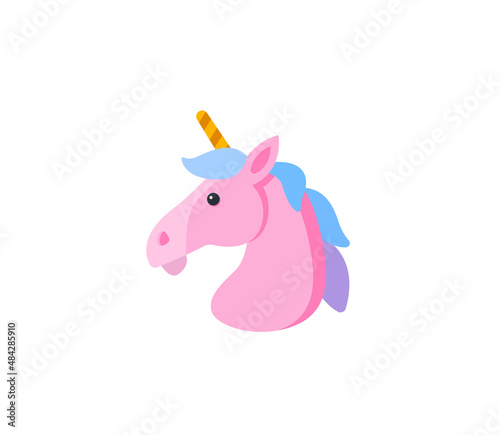Unicorn vector isolated icon. Unicorn emoji illustration. Unicorn vector isolated emoticon © Stalvalki