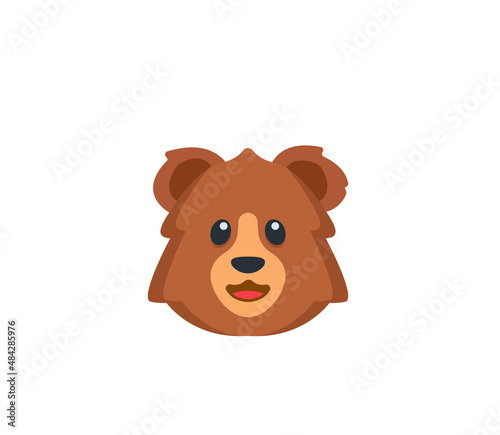 Bear head vector isolated icon. Bear emoji illustration. Bear vector isolated emoticon