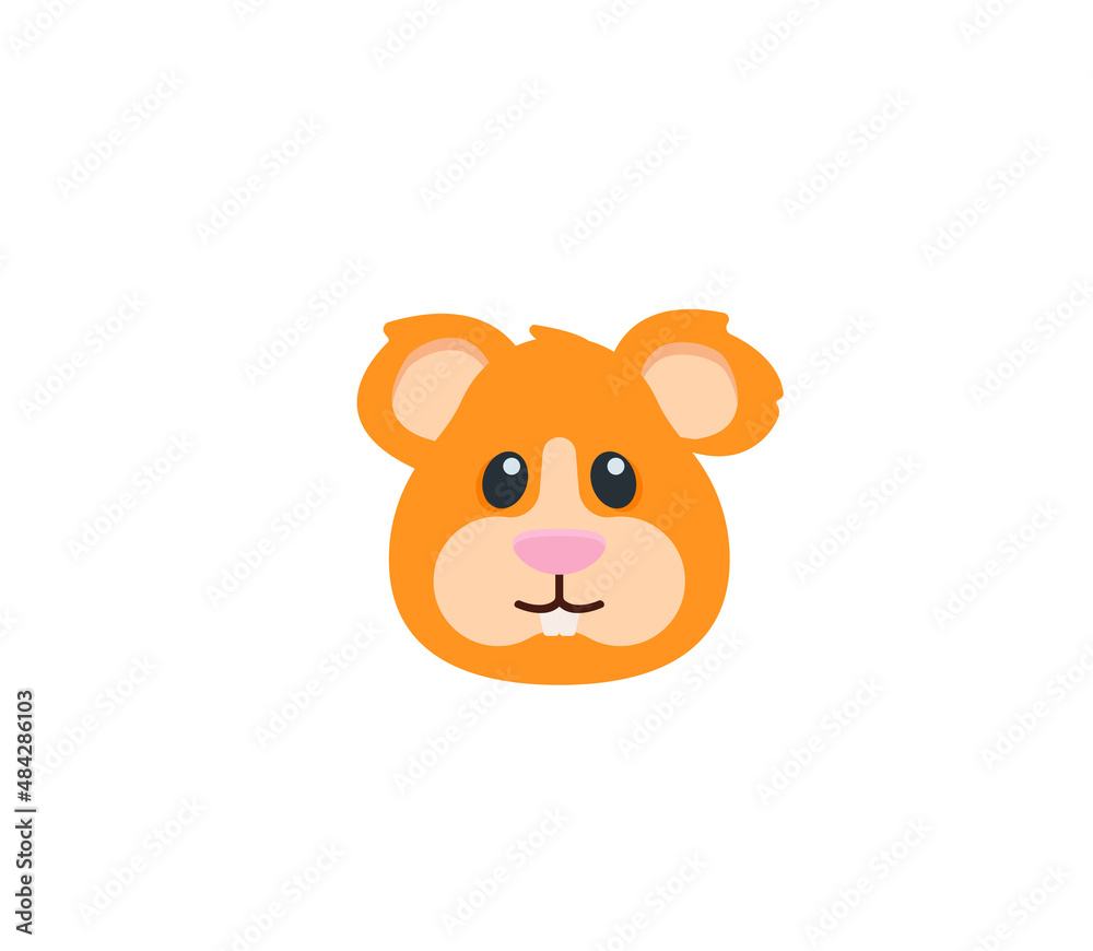 Hamster vector isolated icon. Hamster emoji illustration. Hamster vector isolated emoticon
