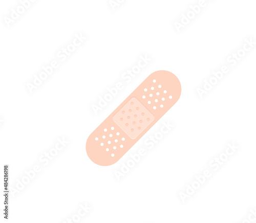 Medical plaster vector isolated icon. Bandage illustration