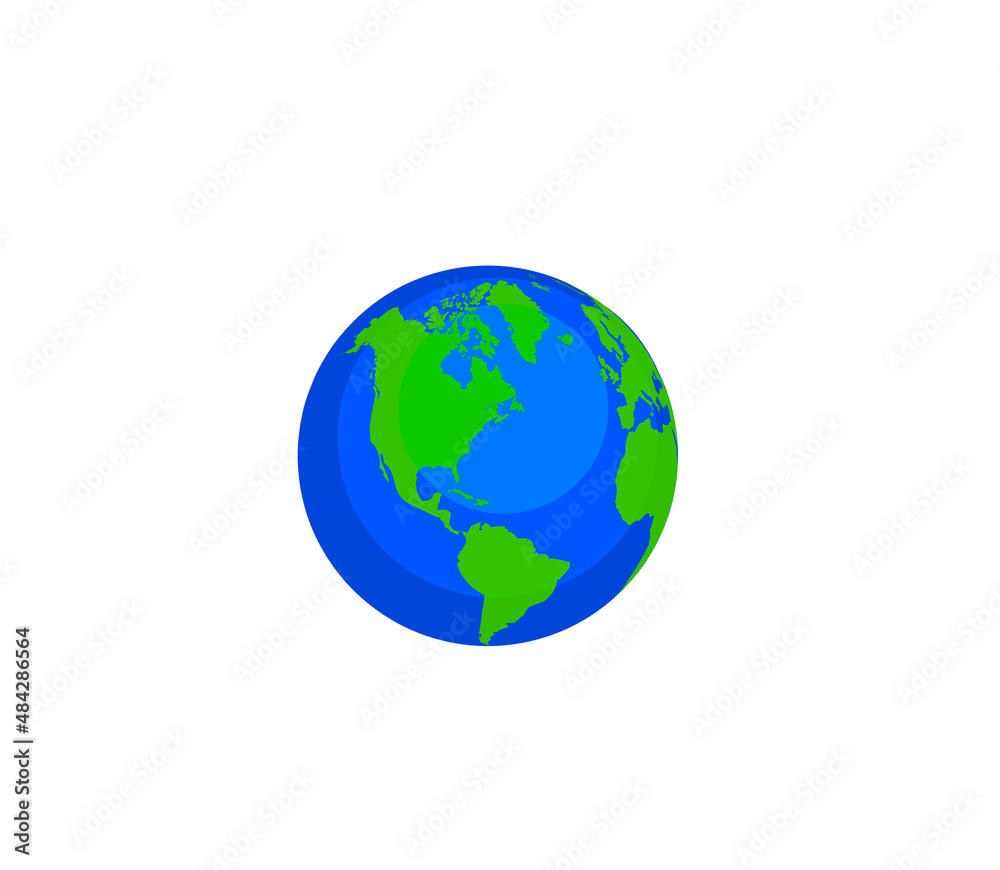 Globe Showing Americas vector isolated icon. Emoji illustration. Earth vector emoticon