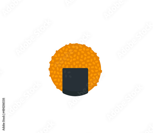 Fried rice vector isolated icon. Emoji illustration. Rice Cracker vector emoticon
