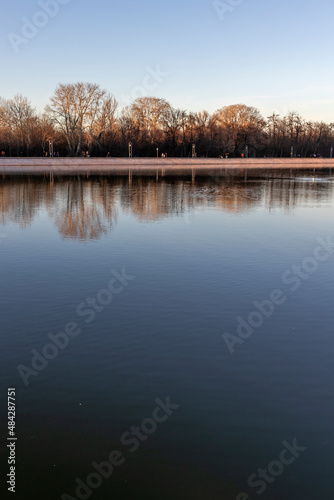 Sunset view of Rowing Venue in city of Plovdiv, Bulgaria