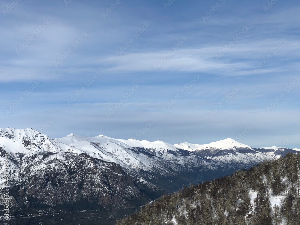 snow covered mountains