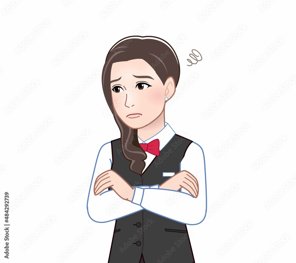 パチンコ店で働く女性 パチンコ店で働く女性