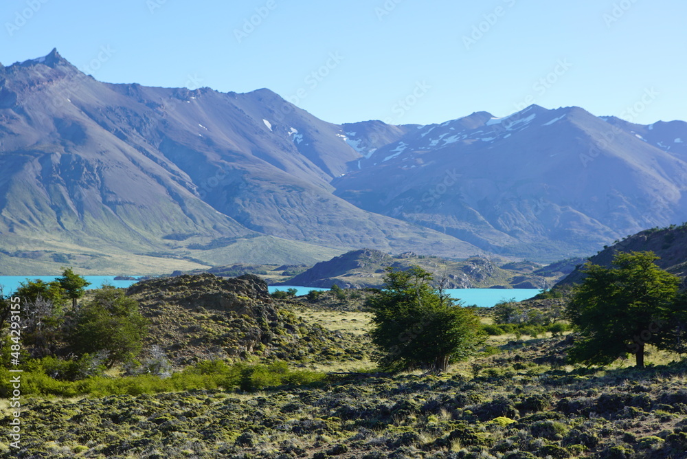 landscape with lake and mountains, Perito Moreno