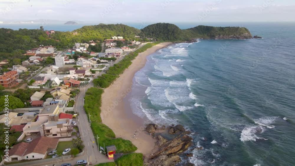 Vista aérea panorâmica da Praia Grande em Penha em Santa Catarina Vista aérea panorâmica da Praia Grande em Penha em Santa Catarina