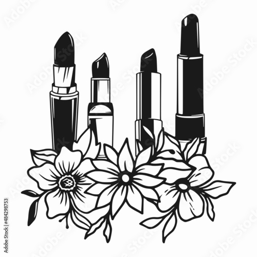 Floral Lipstick vector