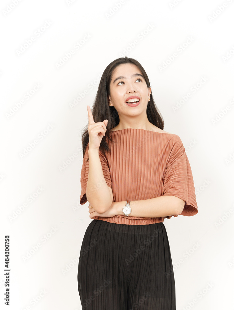 Thinking Gesture Of Beautiful Asian Woman Isolated On White Background Thinking Gesture Of Beautiful Asian Woman Isolated On White Background