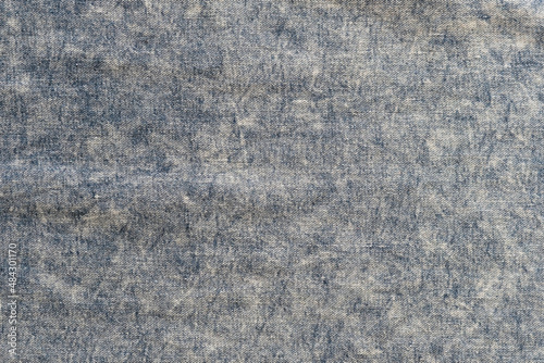 White and blue denim fabric cotton textured background, Fashion textile design, close up, top view, flat lay