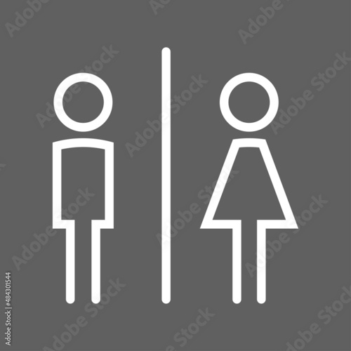 Men and women restroom icon, men and women bathroom sign.Toilet vector icon for any use. Vector illustrator.