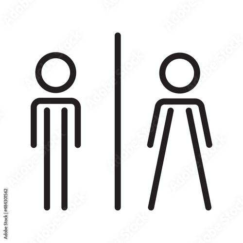 Men and women restroom icon, men and women bathroom sign.Toilet vector icon for any use. Vector illustrator.