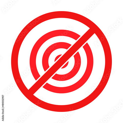 Vector No Bullseye Target Sign