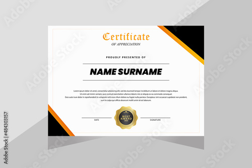 certificate gold